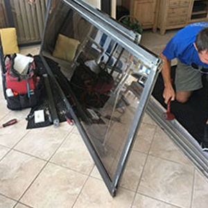 sliding glass door frame repair La Ca